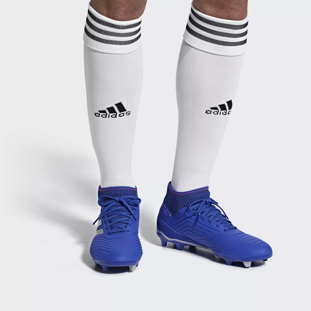 Adidas Predator 19.3 Firm Ground Tacos de Futbol Azules Para Mujer (MX-54412)